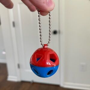 Red and Blue Shape Sorter Keychain